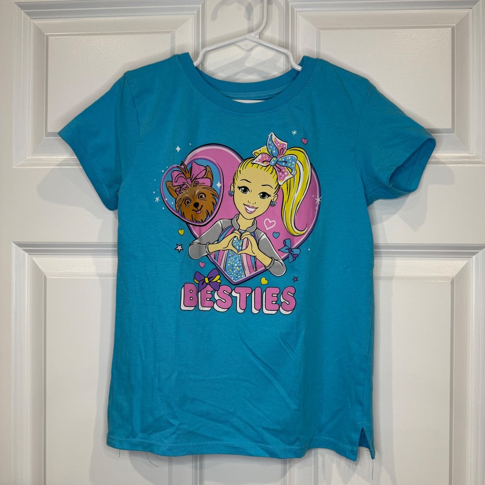 JoJo Siwa Besties Graphic Tee Girls Size M(7/8) Nickelodeon Turquoise